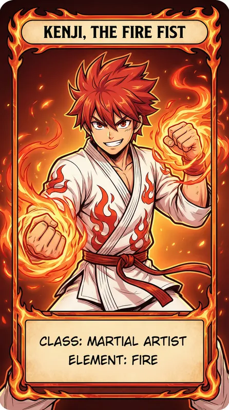 烈焰拳师角色卡片——成人动漫精选动漫角色